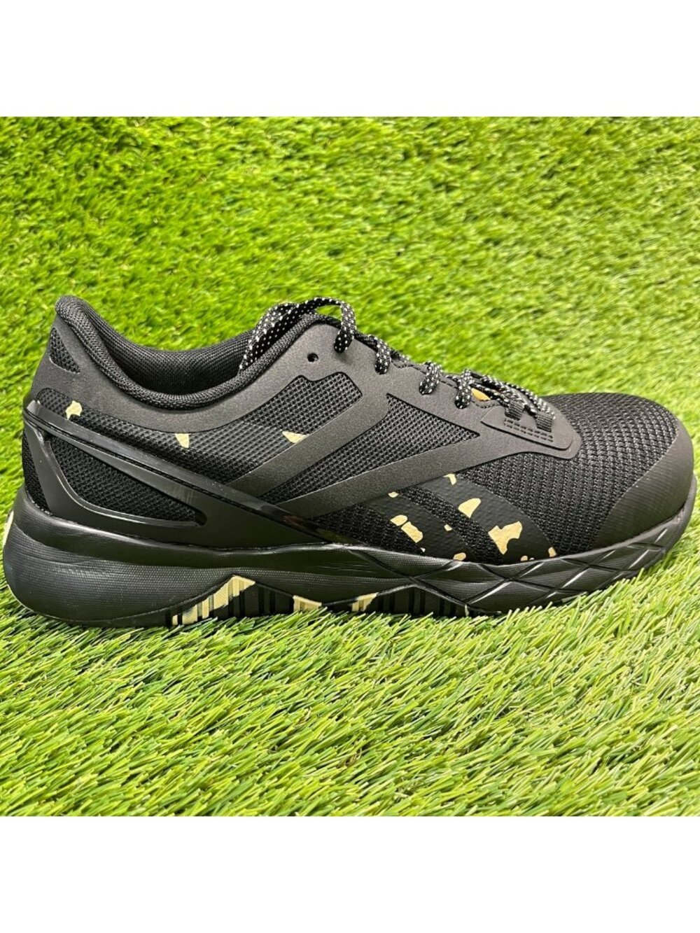 Reebok Nanoflex TR Womens Size 10 Black Beige Composite Toe Safety Work Shoes